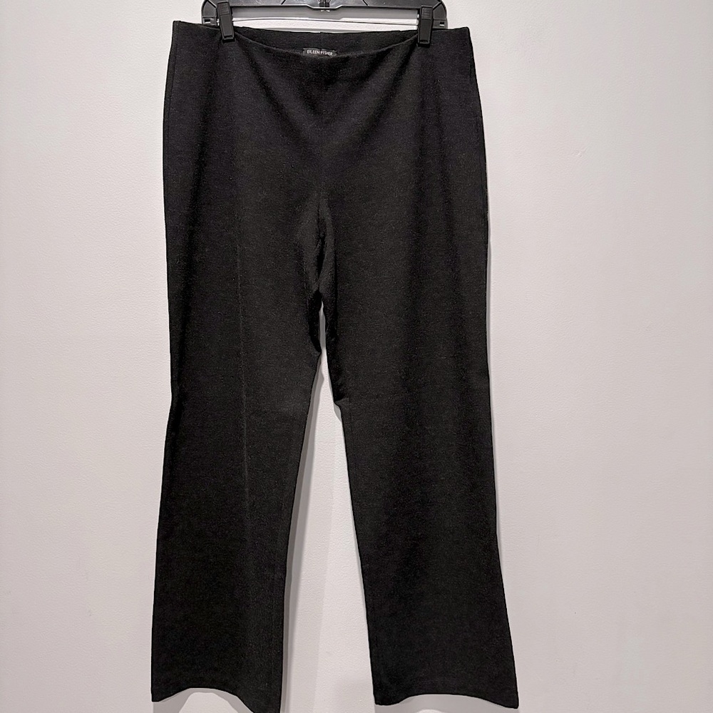 Eileen Fisher‎ black heathered wide pants